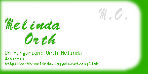 melinda orth business card